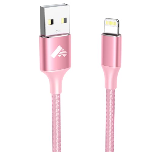 Aioneus iPhone Ladekabel, iPhone Schnellladekabel 1M Lightning Kabel MFi Zertifiziert Nylon iPhone Kabel USB Ladekabel für iPhone 14 13 12 11 Pro Max Mini XS XR X 8 7 6 6s Plus 5 SE 2020,iPad von Aioneus