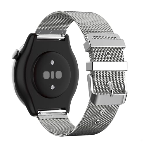 AireWiki Edelstahl Armband Kompatibel mit Amazfit GTR Mini Armband Metall Mesh Ersatzband Für Herren Damen Für Amazfit GTR Mini (Silber) von AireWiki