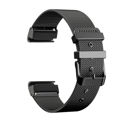 AireWiki Edelstahl Armband Kompatibel mit Garmin Fenix 5S / Fenix 5S Plus Armband Metall Mesh Ersatzband Für Herren Damen Für Garmin Fenix 5S / Fenix 5S Plus (Schwarz) von AireWiki