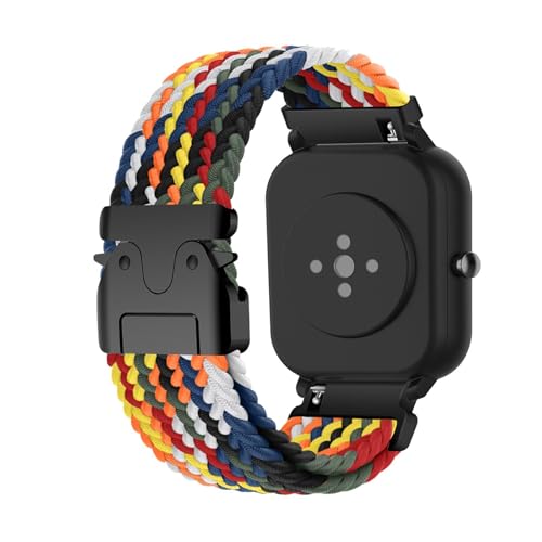 AireWiki Nylon Armband Kompatibel mit Amazfit GTS 4/ GTS 4 mini - Sport Band für Damen Herren Stoff Ersatzarmband für Amazfit GTS 4/ GTS 4 mini (22) von AireWiki