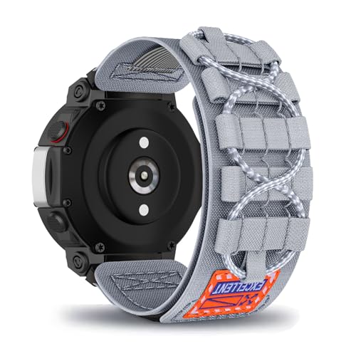 AireWiki Nylon Armband Kompatibel mit Amazfit T-Rex 2 Uhrarmband Stoff Sport Klettverschluss Armbänder Ersatz für Amazfit T-Rex 2 (grau) von AireWiki