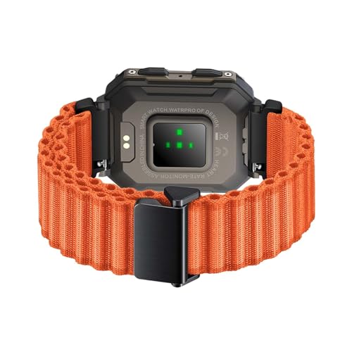 AireWiki Nylon Armband Kompatibel mit KOSPET TANK M3/ M2/ M3 Ultra - Sport Solo Loop Stoff Band Ersatzarmband für Damen Herren für KOSPET TANK M3/ M2/ M3 Ultra (Orange) von AireWiki