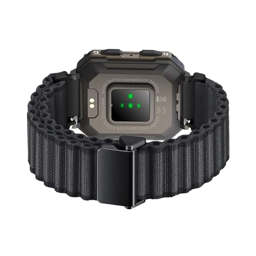 AireWiki Nylon Armband Kompatibel mit KOSPET TANK M3/ M2/ M3 Ultra - Sport Solo Loop Stoff Band Ersatzarmband für Damen Herren für KOSPET TANK M3/ M2/ M3 Ultra (Schwarz) von AireWiki