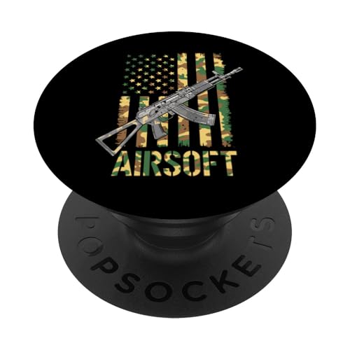 Airsoft USA Flagge MilSim Paintball Tactical Gear Softair PopSockets Klebender PopGrip von Airsoft Squad Tees for Airsoft Enthusiasts Softair