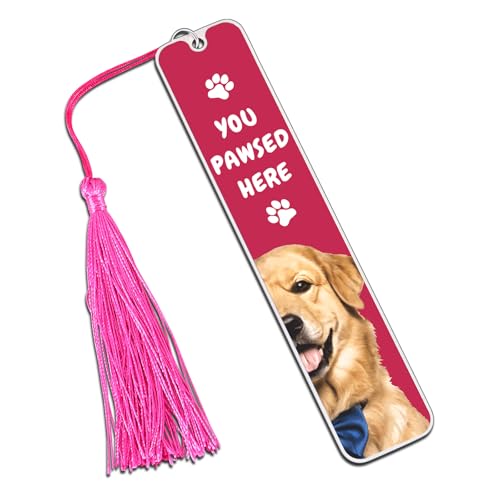 Golden Retriever Geschenke für Frauen, Weihnachts-Hundegeschenke für Hundeliebhaber, Hundegeschenke für Besitzer, Männer, Frauen, lustige Lesezeichen für Damen und Herren, Strumpffüller für von Aiseavril Cadeau