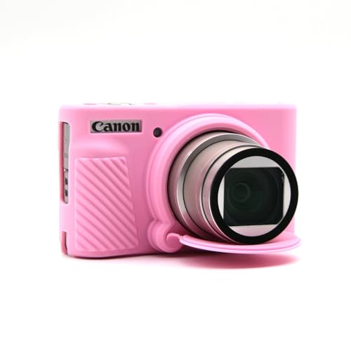 SX730 SX740 Kameratasche, weiche Silikon-Schutzhülle, ultradünn, leicht, Abdeckung für Canon PowerShot SX740/SX730 HS Kamera mit abnehmbarer Objektivabdeckung (Rosa) von Aisnyho