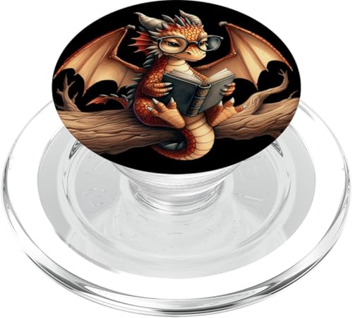 Dragon Book Reading Bookish Fantasy PopSockets PopGrip für MagSafe von Aj Grips