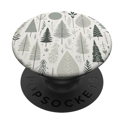 Sage Green Tree Pattern PopSockets Klebender PopGrip von Aj Grips