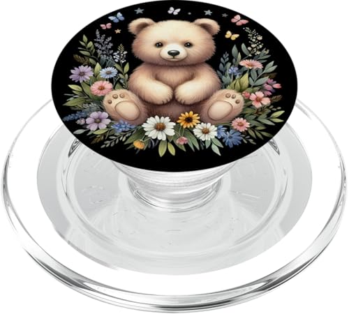 Teddybär Blumen Bär Flower PopSockets PopGrip für MagSafe von Aj Grips