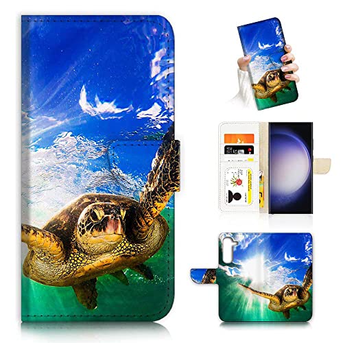 A24444 Schutzhülle für Samsung A25, Samsung Galaxy A25 5G, Motiv: Meeresschildkröte von Ajourtek
