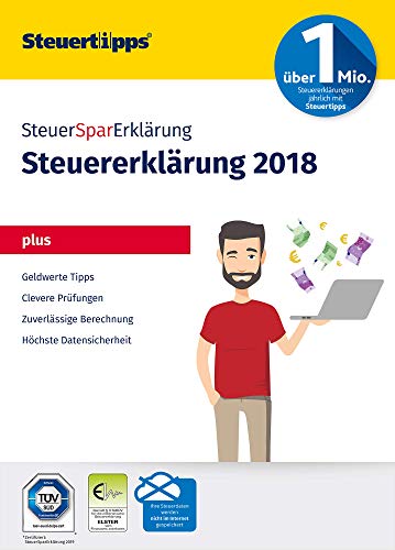 SteuerSparErklärung Plus 2019, Schritt-für-Schritt Steuersoftware für die Steuererklärung 2018, Aktivierungscode per Mail für Windows 10, 8, 7 von Akademische Arbeitsgemeinschaft