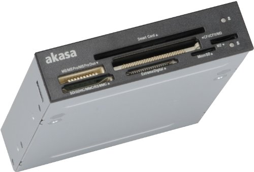 Akasa AK-ICR-09 ID und Smart Kartenleser 8,9 cm (3,5 Zoll) schwarz/weiß von Akasa