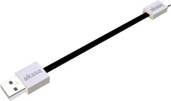 Akasa PROSLIM - USB-Kabel - Micro-USB Typ B (M) zu USB (M) - USB2.0 - 15cm - Schwarz (28513C225) von Akasa