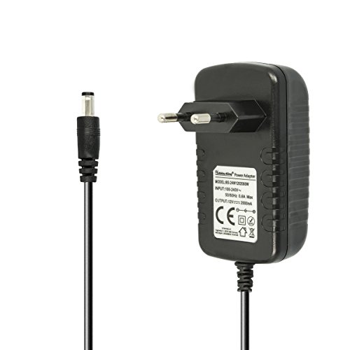 Netzteil 12V 2A 24W | 5,5 x 2,5 mm Stecker | Außen Minus -(+ Innen Plus | Universal Ladegerät kompatibel mit DVD Player, LCD Monitor, TFT Bildschirm, Konsolen von Akku-King