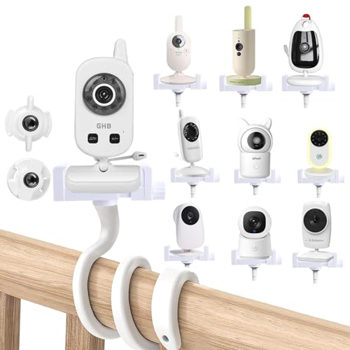 Halterung für GHB Babyphone, Universell Baby Kamera Halter für Philips Avent Babyphone, Baby Monitor Mount Befestigung Holder Zubehör für Hellobaby Baby Monitor, Verstellbarer Handyhalter Ständer von Akoemxeeo