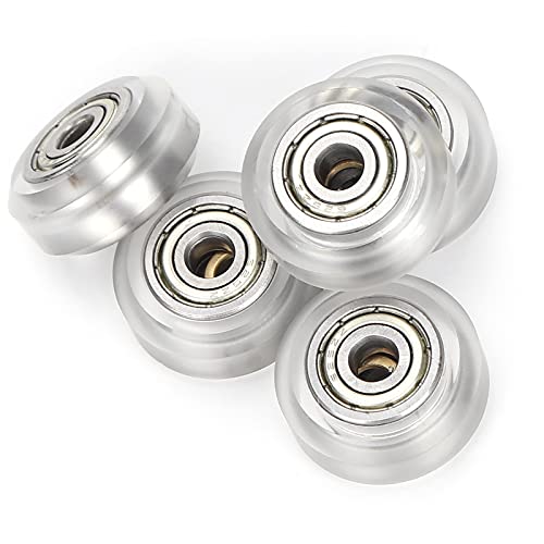 5 Stück POM-Riemenscheiben, Rollen Kompatibel für 3D-Drucker PulleyPulley WheelRoller 625zz Lager Passive Runde D WheelsRoller (WHITE) von Akozon