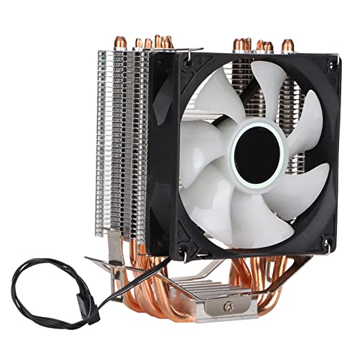 Akozon CPU-Kühler für LGA 775 1155 1156 1366 2011 Direktkontakt-Technologie Präziser Luftstrom Lüfter Geräuscharm Hervorragende Wärmeableitung Sechs Röhren RGB 3-poliger von Akozon