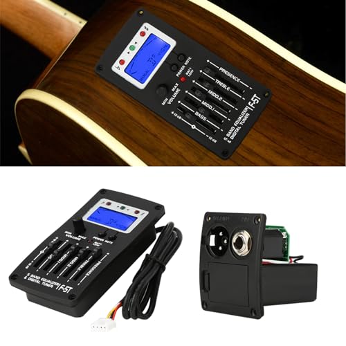 F-5T 5Band Equalizer Digital Tuner Pickup für Elektrische Akustische Klassische Gitarre von Akozon