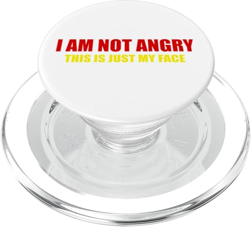 Lustiges T-Shirt mit Aufschrift "I Am Not Angry This is Just My Face" PopSockets PopGrip für MagSafe von Al-Ameen Muslim Gift