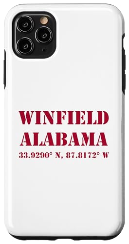 Hülle für iPhone 11 Pro Max Winfield Alabama Koordinaten Souvenir von Alabama Cities & Towns