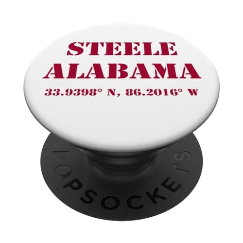 Steele Alabama Koordinaten Souvenir PopSockets mit austauschbarem PopGrip von Alabama Cities & Towns