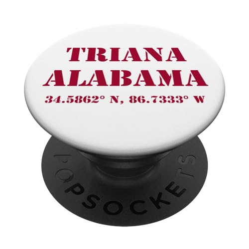 Triana Alabama Koordinaten Souvenir PopSockets mit austauschbarem PopGrip von Alabama Cities & Towns