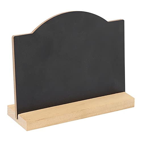 Aladeno 2 Stück hölzerne Kreidetafel-Schilder, kleine Tafel, Tischplatte, Mini-Kreidetafel-Schild, Zuhause, Kaffee-Dekoration mit Ständer, Nachrichtentafel, Ornamente für Party, von Aladeno