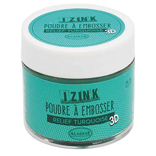 Aladine 10207 Embossing-Puder, 25 ml, Türkis von Aladine