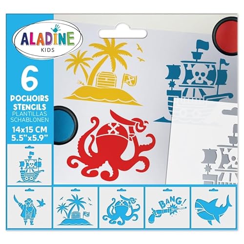 Aladine - 6 Schablonen für Kinder, Piraten von Aladine