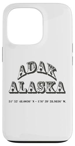 Adak Alaska Koordinaten Hülle für iPhone 13 Pro von Alaska Cities