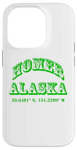 Homer Alaska Koordinaten Hülle für iPhone 14 Pro von Alaska Cities