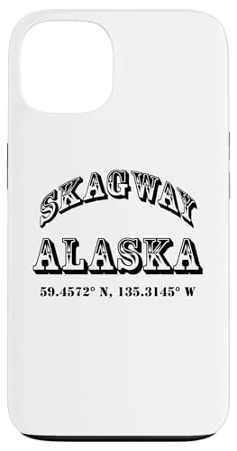 Skagway Alaska Koordinaten Hülle für iPhone 13 von Alaska Cities