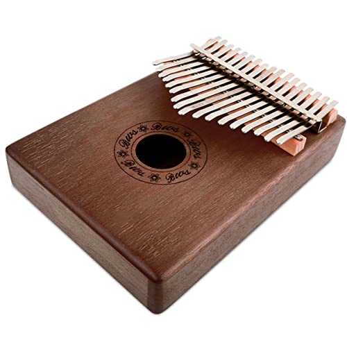 Alasum Kalimba Daumenklavier 17 Tasten Fingerpiano Aus Massivem Für Anfänger Tragbares Musikinstrument Vintage Farbe Inkl Anleitung Sapele von Alasum