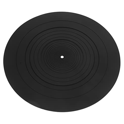 Alasum Rekordmatte Zubehör für Plattenspieler Heim-Disc-Matte Platte für Plattenspieler Vinyl unterlage Vinyl Matte drehteller Musik liefert Schutzmatte für Schallplatten Kieselgel Black von Alasum