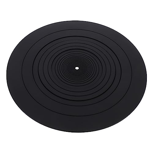 Alasum Schallplattenmatte Aus Vinyl Rekorder-gehäuse Plattenspieler-pad Matte Für Disc Rekord-schutzpolster Disc-pad Platte Für Plattenspieler Heim-disc-Matte Kieselgel Black von Alasum