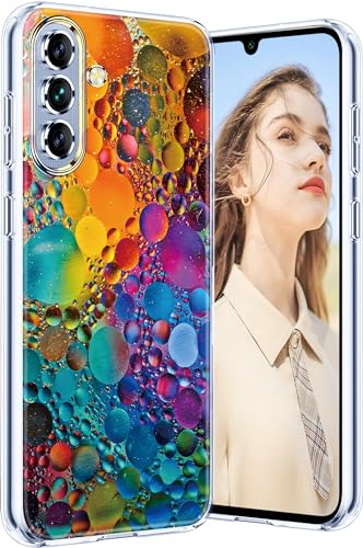 Albaityee Halloween Rose Skull Cover Case für Samsung Galaxy A25 5G Hülle Weiches Silikon Ultra Dünn Blumen Bunte Handyhülle Christmas Muster Kratzfest Schutzhülle für Samsung A25 6,5-Zoll (Blasen) von Albaityee