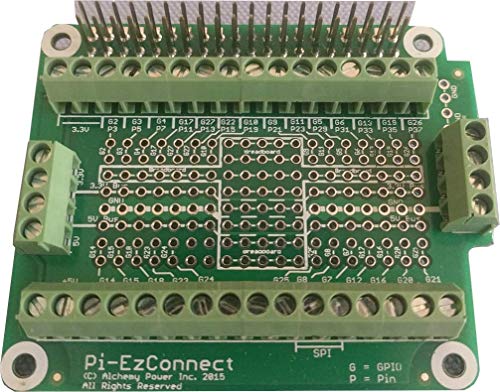 Alchemy Power Inc. Pi-EzConnect – Raspberry Pi GPIO Verbinder. Eine Kappe um GPIOs und Sensoren zu einem Raspberry Pi zu verbinden. Inkl. MwSt. von Alchemy Power Inc.