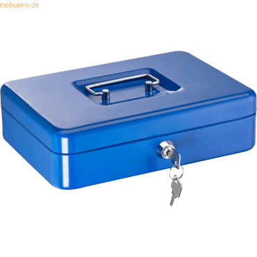 Alco Geldkassette Stahlblech mit Schloss 250x170x75mm blau von Alco