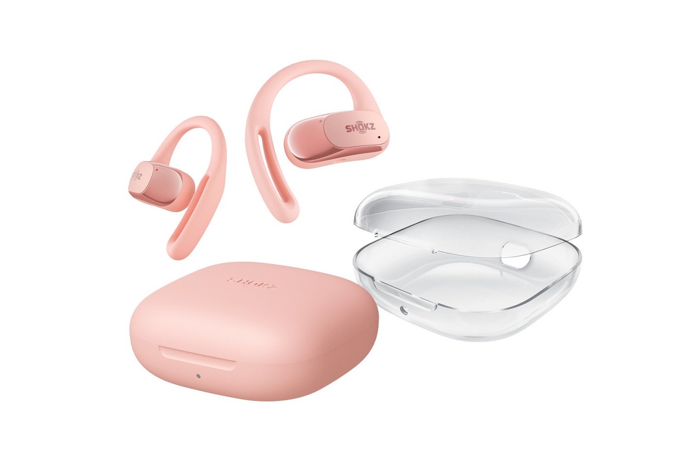 Shokz OpenFit Air Pink Schutzhülle Bluetooth Kopfhörer Bluetooth-Kopfhörer von Shokz