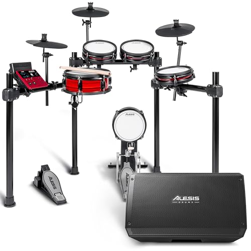 Alesis Nitro Pro und Strike Amp 12 MK2 - Elektronische Schlagzeug und 12-inch 2500W E Drums Amp Lautsprecher, mit Bluetooth von Alesis