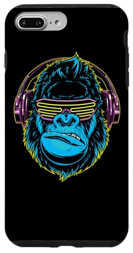 Hülle für iPhone 7 Plus/8 Plus Dj Gorilla Sonnenbrille Kopfhörer Musik von Alexamerch Gorilla