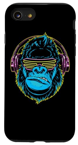 Hülle für iPhone SE (2020) / 7 / 8 Dj Gorilla Sonnenbrille Kopfhörer Musik von Alexamerch Gorilla