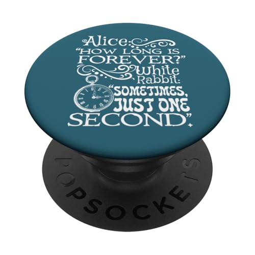 Schönes Alice im Wunderland Zitat "How long is forever" PopSockets Klebender PopGrip von Alice in Wonderland Quote Stylecomfy