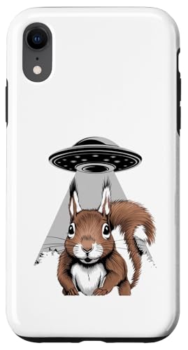 Hülle für iPhone XR Eichhörnchen Ufo Abduktion von Alien Designs