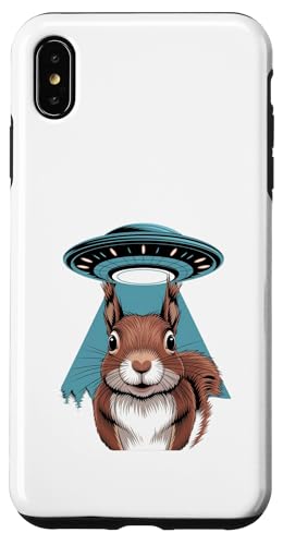 Hülle für iPhone XS Max Ufo Alien Entführung Eichhörnchen Tier Weltraum von Alien Designs