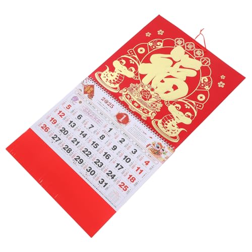 Alipis 2025 Chinesischer Wandkalender Feng Shui Chinesischer Neujahrskalender Jahr Der Schlange Mondkalender Tierkreiszeichen Schlangenkalender Für Verheißungsvoll von Alipis
