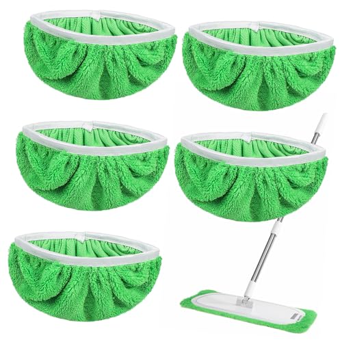 Alipis 6st Wischbezug Sprühmopps Für Die Bodenreinigung Ersatzpads Für Dampfreiniger Mopp Ersatztuch Power-mop-nachfüllungen Fasermopppads Sprühmopp Mit Waschbaren Pads Mikrofaser Green von Alipis