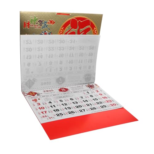 Alipis Kalender Cabilok Geburtstag Tierkreis Asiatisch Hinesisch Jahrestag Mond- Wand Rot Papier von Alipis