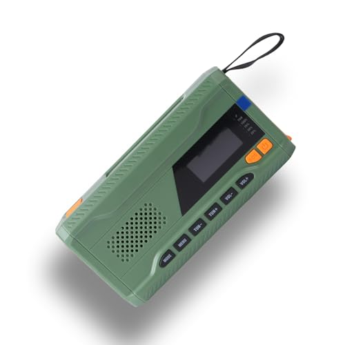 Alkia Notfallradio, Kurbelradio, FM/DAB+/DAB tragbares Solarradio mit 4000mAh Powerbank, Telefon-Ladegerät, USB-Ladung, Handkurbel, SOS Alarm, 3-Modus-Taschenlampe, für Outdoor, Camping (Militärgrün) Alkia Notfallradio, Kurbelradio, FM/DAB+/DAB tragbares Solarradio mit 4000mAh Powerbank, Telefon-Ladegerät, USB-Ladung, Handkurbel, SOS Alarm, 3-Modus-Taschenlampe, für Outdoor, Camping (Militärgrün) von Alkia