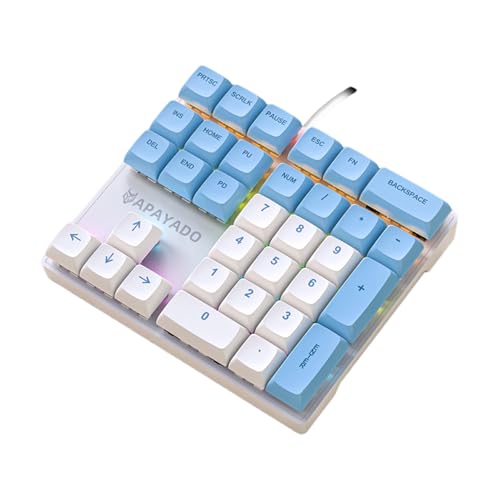 Allayu RGB Finanz und Buchhaltungstastatur XDA passt Sich den Fingern für eine schnelle Eingabe an K33 mechanische numerische Tastatur ABS Apayado, Blaue Blauachse von Allayu